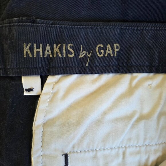 GAP Broken-In Khaki Pants | Size 8 | Navy Blue Straight Leg Pockets Zip Fly - Picture 8 of 9